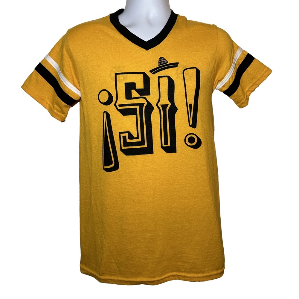Yellow Graphic T-Shirt with Black Accents